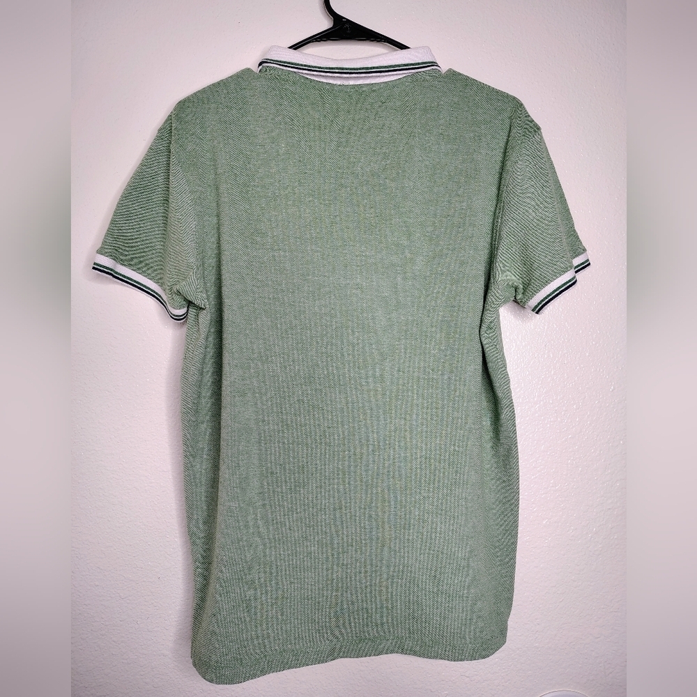 Porto Sur Mens Collared Classic Green Polo Shirt Sz M Cotton Blend - Picture 9 of 10